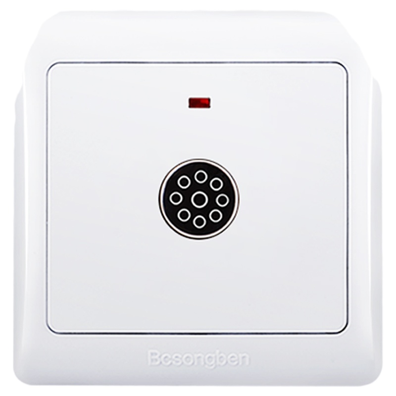 声控楼道感应开关 86型过道嵌入式声光控延时感应LED 白-二线 单只装