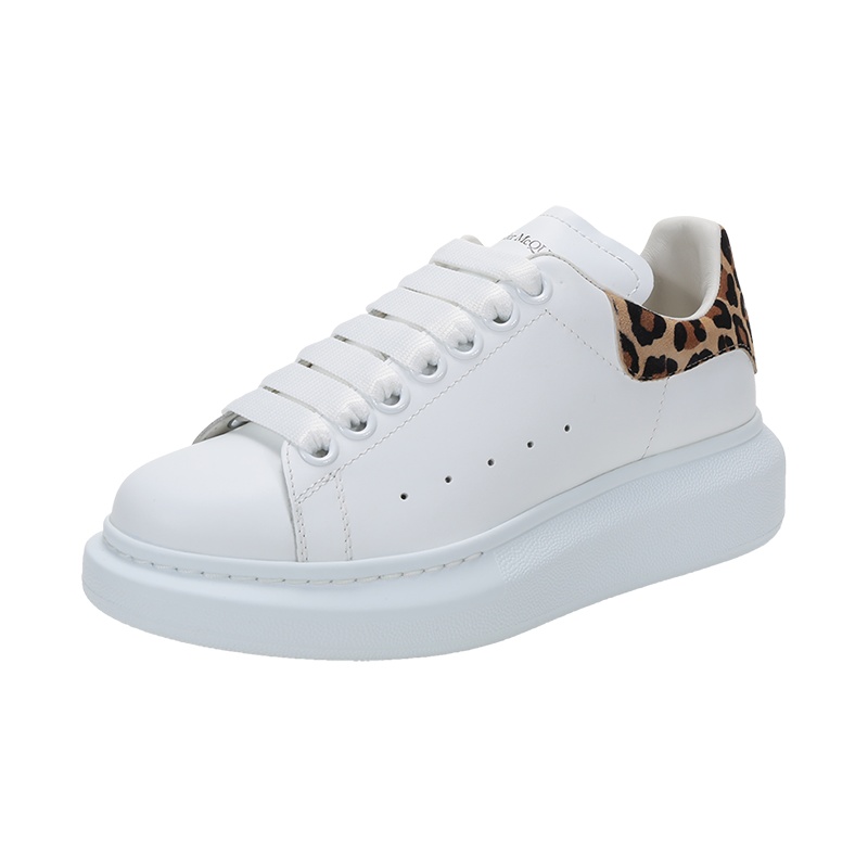 ALEXANDER MCQUEEN 亚历山大·麦昆 女士 牛皮系带阔型休闲运动鞋小白鞋650787 WHZ4T