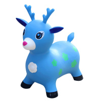 伊诺特 儿童充气玩具跳跳鹿宝宝坐骑跳跳动物无毒加厚[蓝色]
