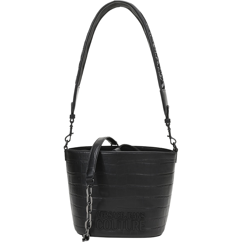 VERSACE JEANS COUTURE 范思哲 女士 牛皮手提单肩斜挎包水桶包 E1VVBBL1 71411