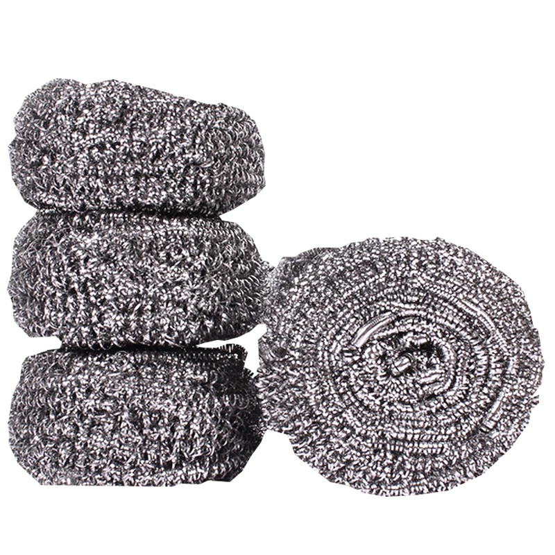 冰禹 BYaf-594 清洁球钢丝球(100个) 食堂厨房钢丝球 金属钢丝球 不锈钢清洁球洗碗锅刷