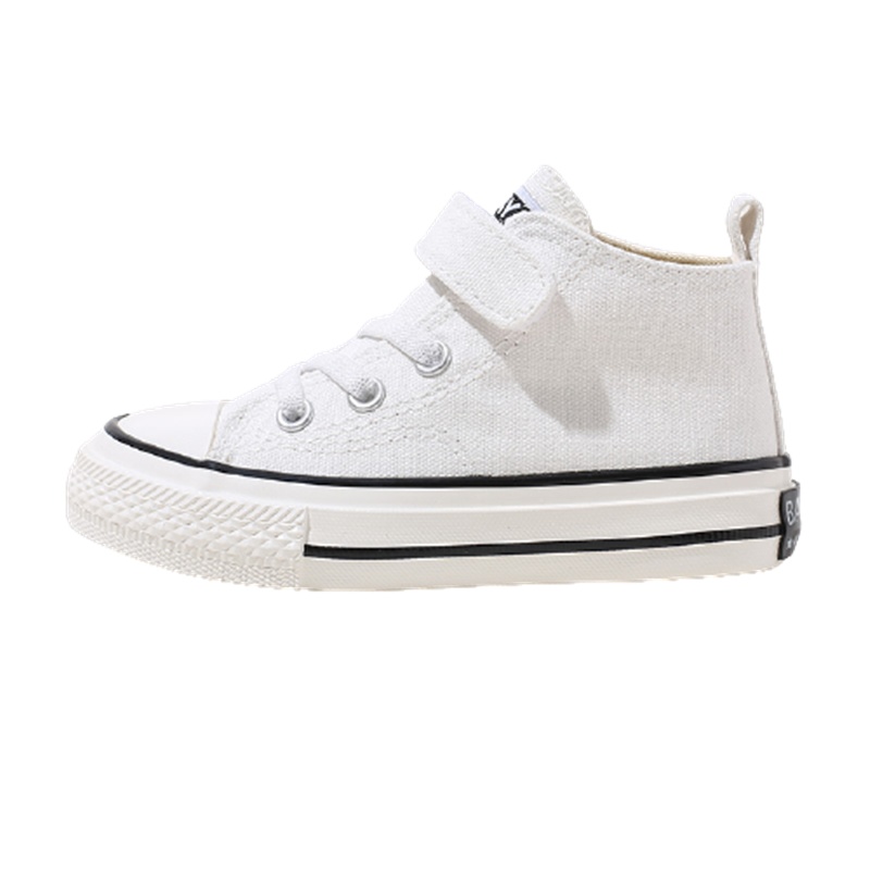 芭芭鸭儿童帆布鞋男童板鞋女童球鞋高帮休闲鞋