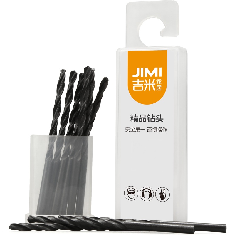 吉米家居 JM-G14303 高速钢麻花钻头手电钻冲击钻头塑料铜铝木工钻电动工具配件3mm10支装