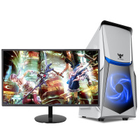 世纪之星 酷睿i7四核 GTX1050Ti 4G独显/16GB内存/480G固态+500G机械盘 台式机 台式电脑DIY组装机 电脑主机组装电脑 商务家用办公游戏电脑+19英寸全套