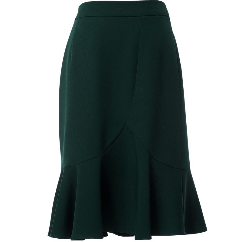 欧昵雪秋装通勤气质高腰修身显瘦a字半身裙女包臀鱼尾裙