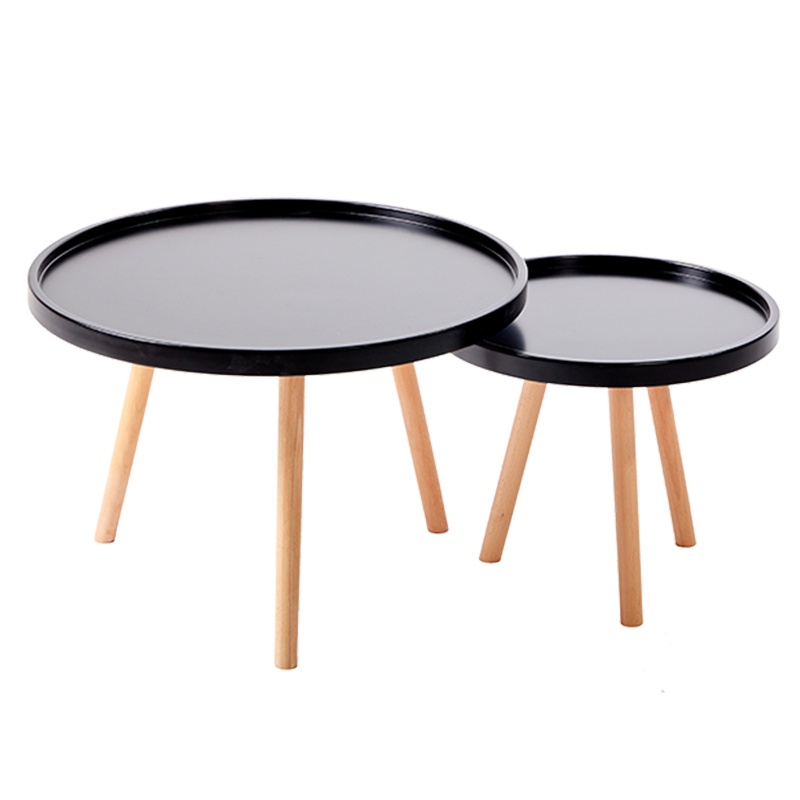 苏宁极物 北欧简约现代铁圆茶几桌组合(大)