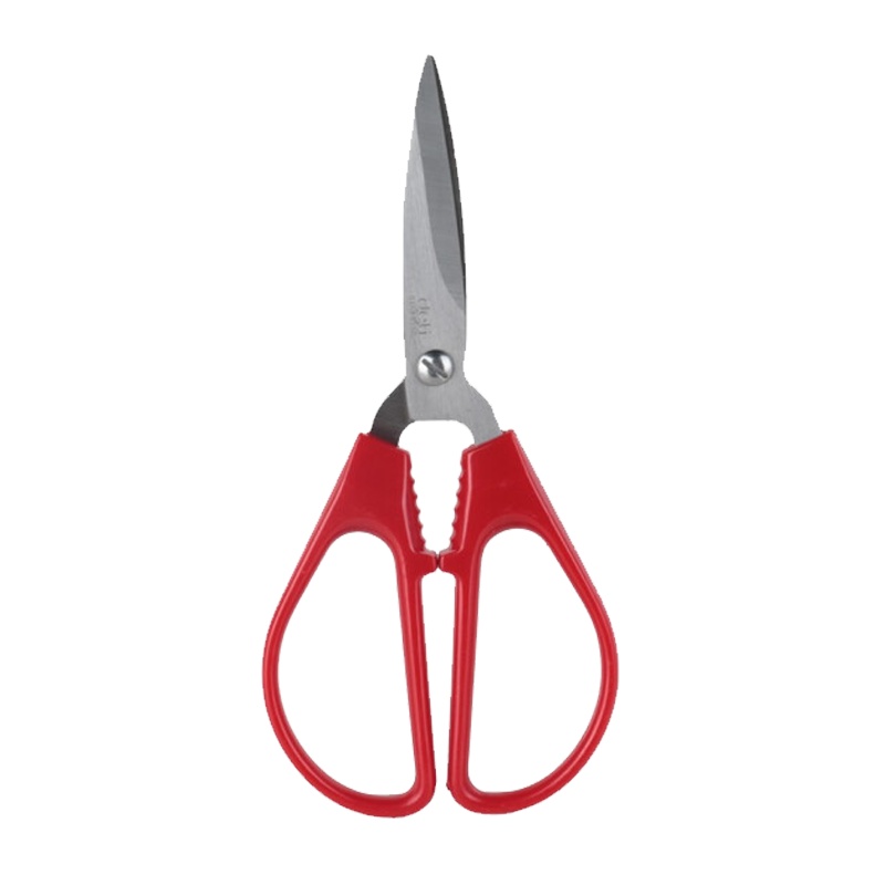 得力6036办公剪刀 家用缝纫厨房剪刀不锈钢锋利剪纸刀 2把装 (红)