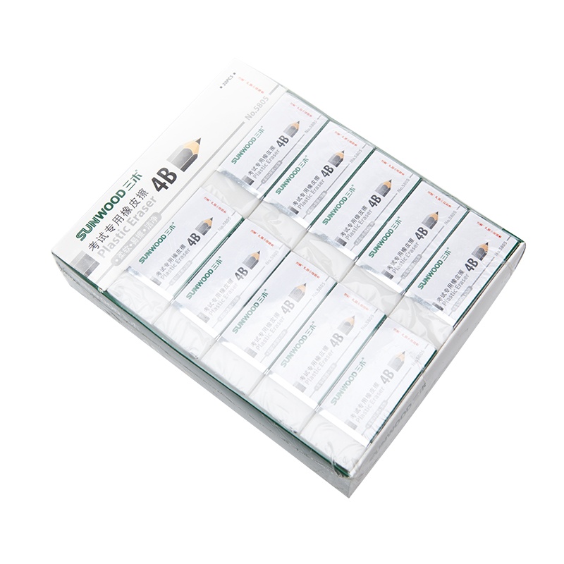 三木(SUNWOOD) 5805 4B橡皮檫 1盒/30块 黄色(单位:件)