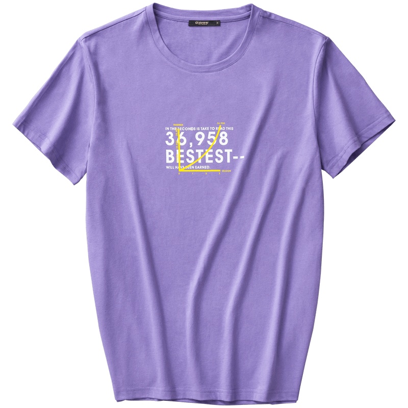 千纸鹤2019年夏季时尚休闲字母情侣bf风宽松短袖男女式T恤20283