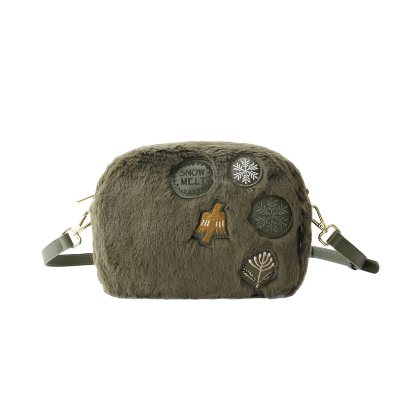 花间公主融雪2021新款毛毛绒包女时尚小香风手提斜挎单肩包毛绒包