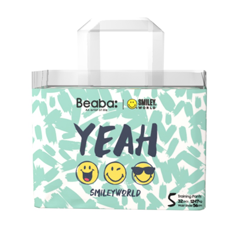 [详情抢大额券]BEABA碧芭Smiley笑脸 拉拉裤XL码32片(12-17kg)