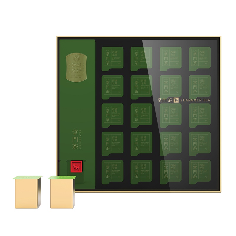 [2021新茶]八马掌门茶 春茶 绿茶西湖龙井茶叶 20罐礼盒装80g