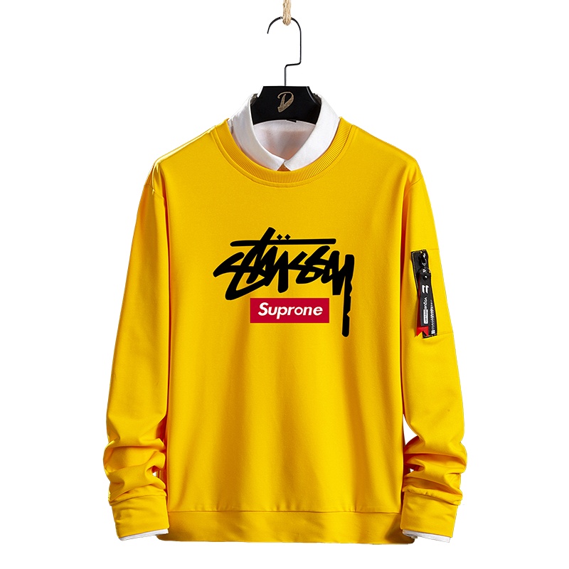 俞兆林(YUZHAOLIN)潮牌街头字母春秋圆领休闲卫衣男韩版上衣百搭打底衫外套