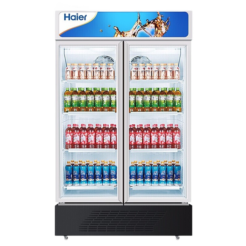 海尔(Haier)冷柜SC-650HL 624升 单温冷藏保鲜柜 饮料啤酒柜 冷柜商用大容量 立式双门展示大冰柜