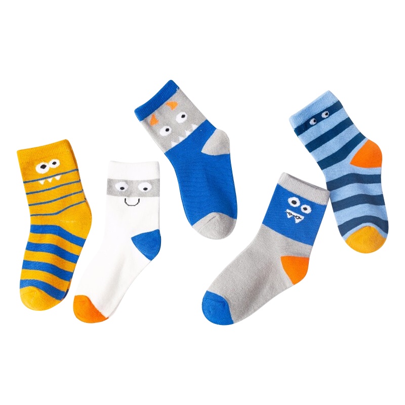 【顺丰配送】【8双】儿童袜子1-12岁男女童袜中筒秋冬季袜小中大童舒适透气短袜学生80%棉袜子宝宝袜