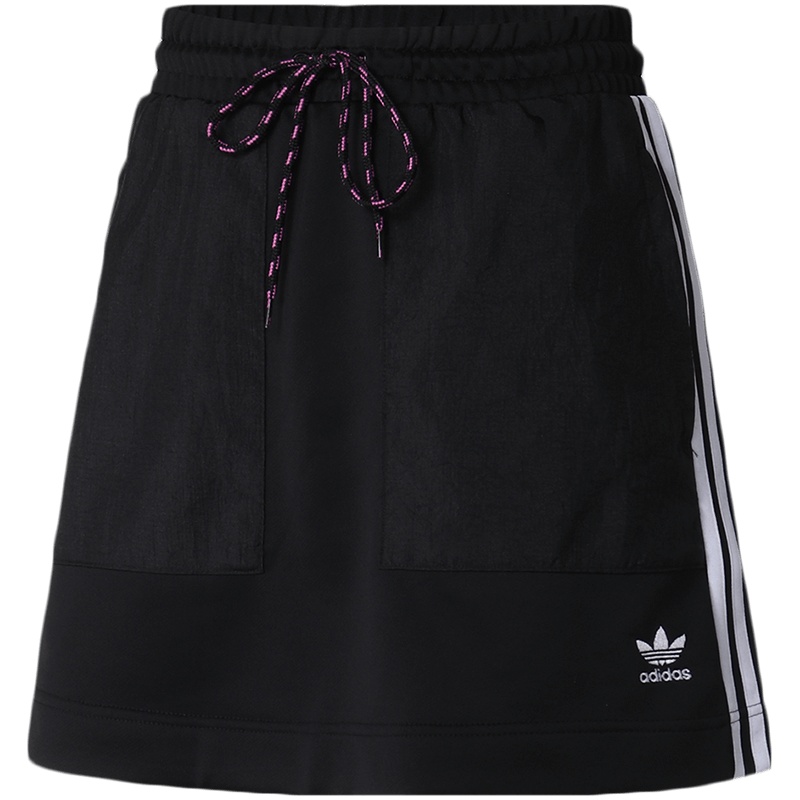 阿迪达斯adidas三叶草女装运动服休闲针织短裙FL4101