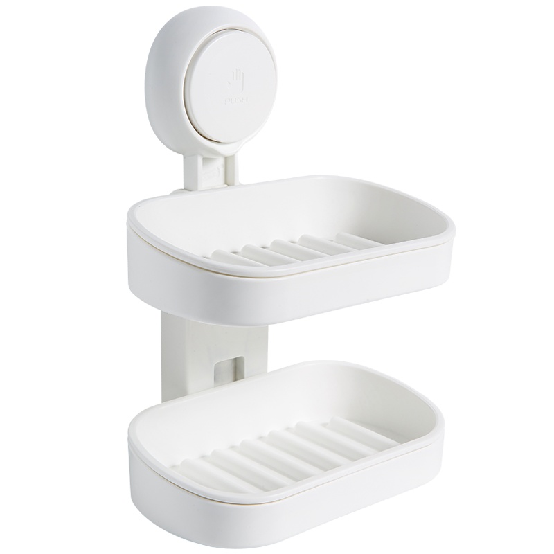 太力多功能吸盘双层香皂架