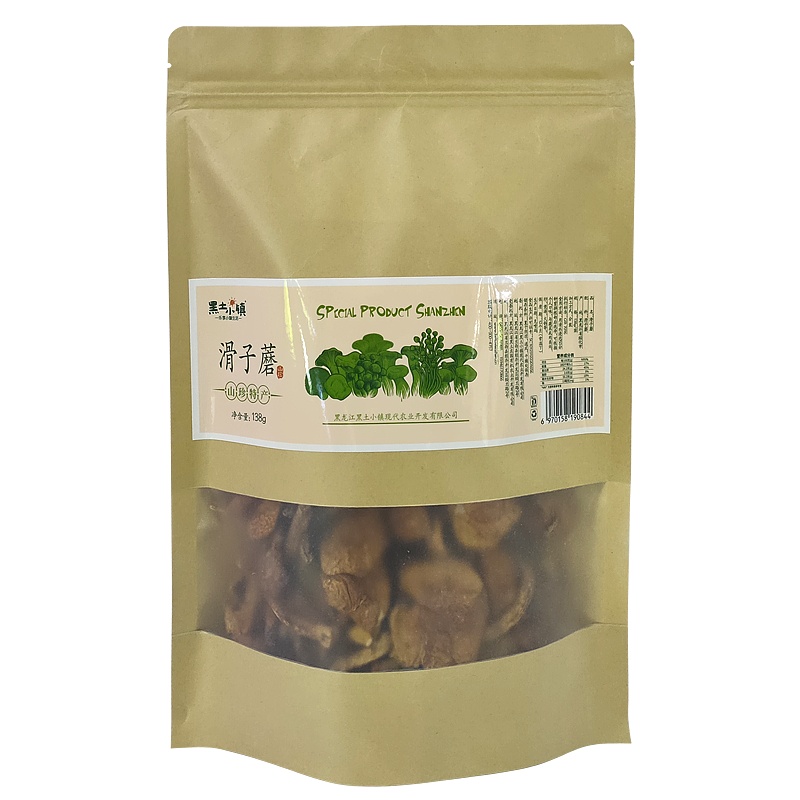 黑土小镇滑子蘑138g袋装干货小黄磨滑菇香菇小鸡炖蘑菇食用菌类食材特产干净去根 煲汤伴侣