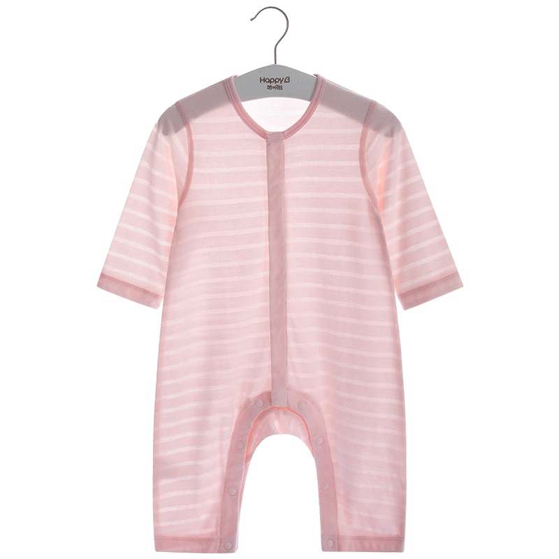 哈贝比（happyB）婴儿连体衣服莫代尔新生儿夏装季男女宝宝空调服哈衣薄款