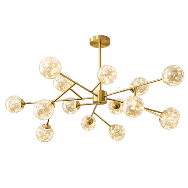 现代简约客厅吊灯ins网红轻奢分子满天星阿斯卡利魔豆灯