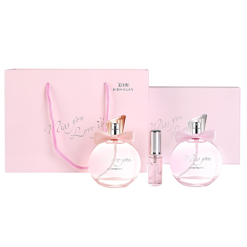 艾诗轩黛套装礼盒香水迷你恋女士持久淡香自然清新花果香调