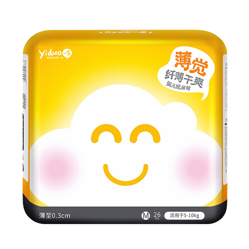 一朵薄觉纸尿裤M码26片超薄干爽尿不湿