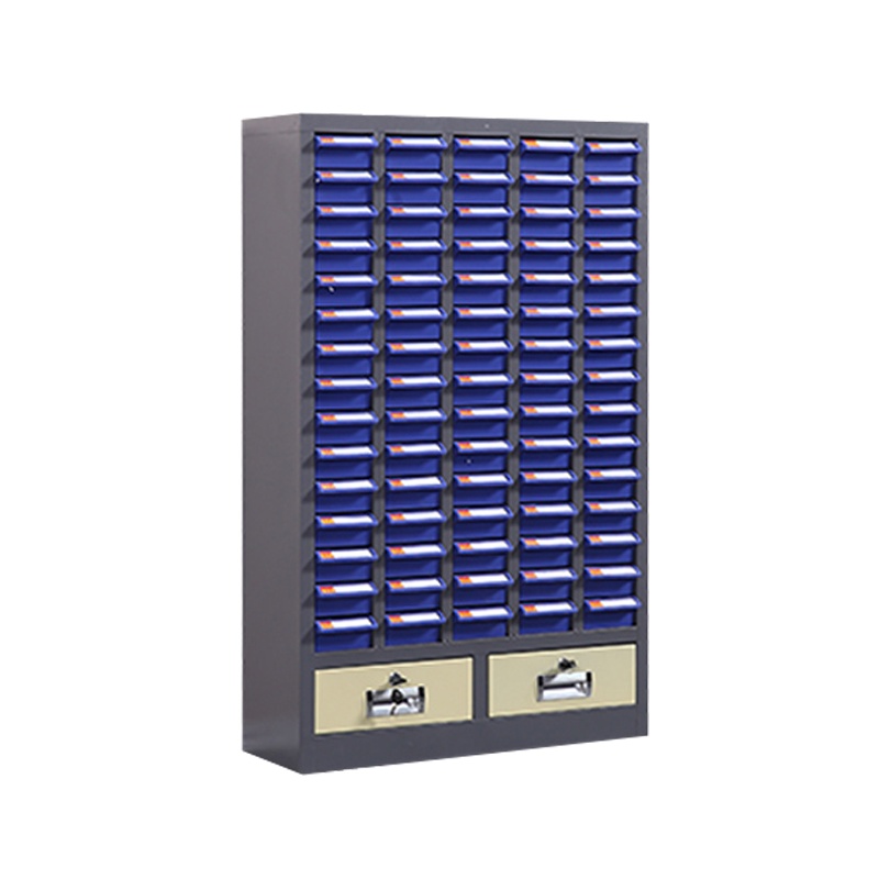 臻远零件柜抽屉式工具柜 75抽蓝色无门加二斗小号
