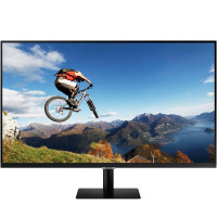 三星(SAMSUNG)显示器 32英寸 三面窄边框 投屏 电视app 内置音箱 TIZEN系统智慧 电脑显示屏幕(S32AM500NC)