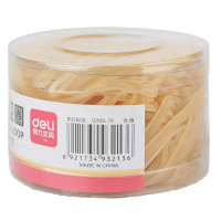 得力3213乳胶圈(微黄)(100g/筒)办公用品 橡皮筋 财务牛皮筋 橡胶圈 橡皮筋 饰收纳