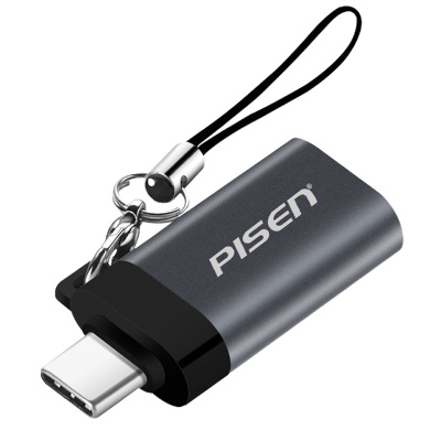品胜(PISEN) TYPE-C OTG转接头 USB3.0 手机电脑均可使用 可连U盘 读卡器 互转连接线 灰色