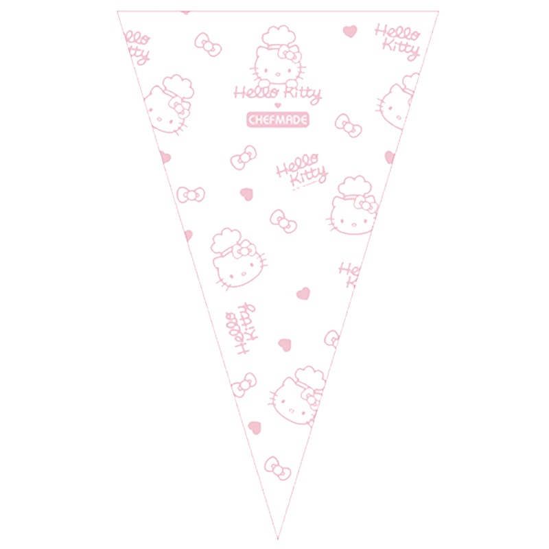 学厨 一次性曲奇饼干挤奶油宝宝辅食蛋糕裱花袋 HELLO KITTY正版授权烘焙工具凯蒂猫图案 12个装 KT7052