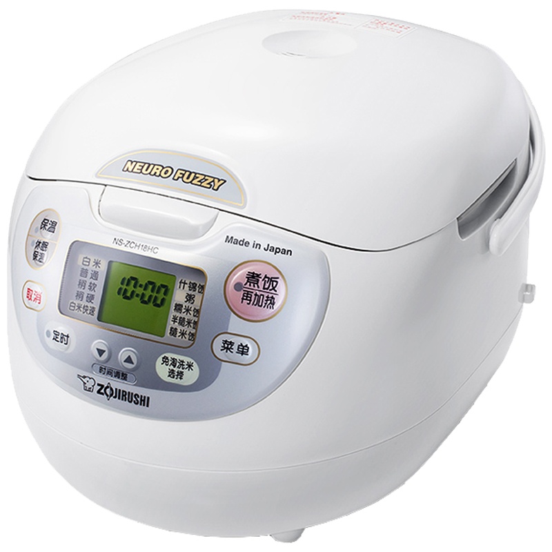 象印(ZO JIRUSHI)电饭煲NS-ZCH18HC 日本原装进口微电脑电饭煲三维立体加热5L电饭锅6-10人份 白色