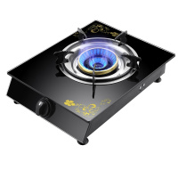 阿斯卡利(ASCARI)灶单灶 液化气台式天然气家用节能单个单眼炉具 玻璃烈焰内旋(送管子卡子)液化气定制商品