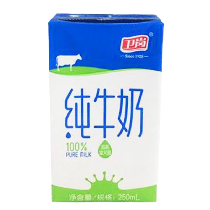 卫岗利乐砖纯牛奶250g