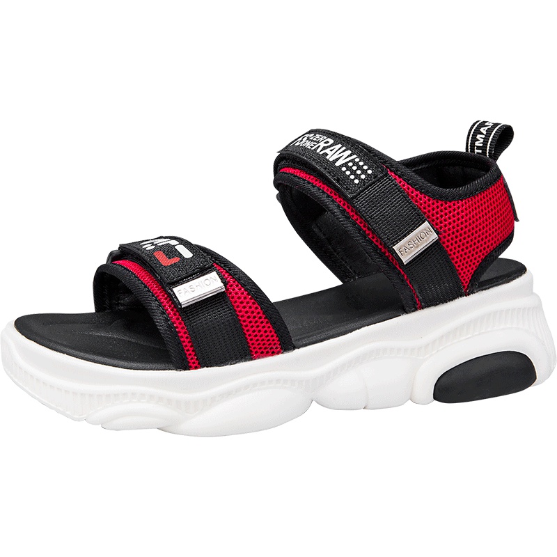 阿么凉鞋女时尚百搭夏季沙滩女鞋超火韩版ins潮鞋厚底松糕鞋