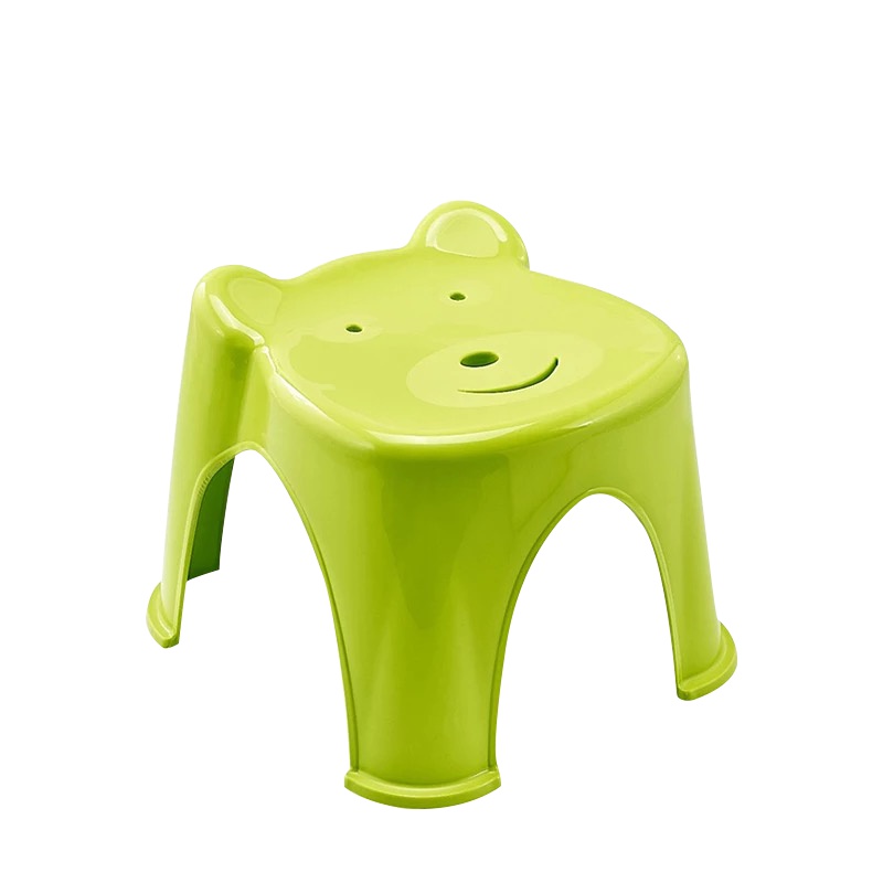 茶花母婴幼儿童塑料凳子加厚可爱卡通宝宝小矮板凳无靠背凳 08491K(绿色)