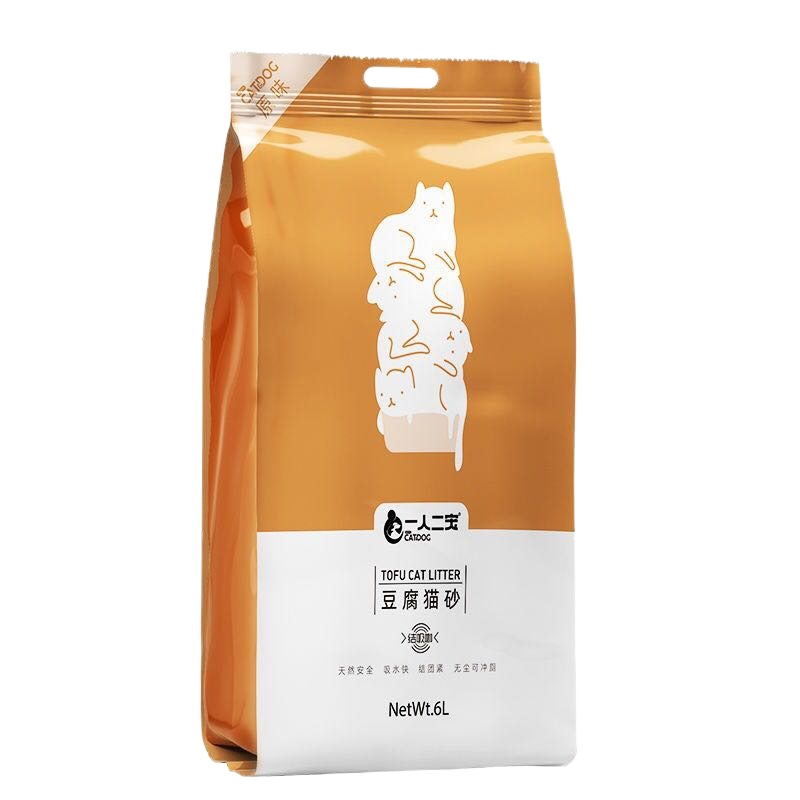 绿茶豆腐猫砂原味豆腐猫砂6L无尘除臭植物豆腐猫沙豆腐砂25省 原味豆腐猫砂1包