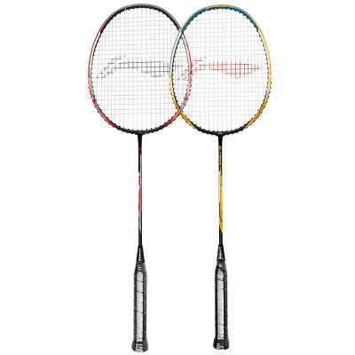 李宁(LI-NING)羽毛球拍双拍碳素3u复合男女情侣2支套装280(已穿线)