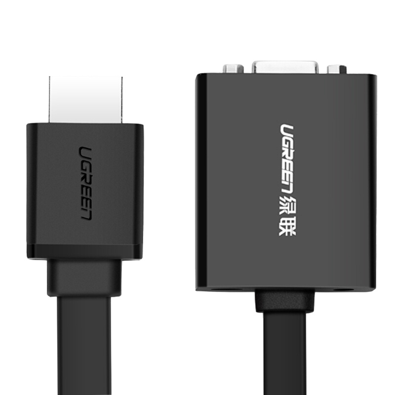 绿 联 HDMI 转 VGA 线 转 换 器 黑 色 不 带 音 频