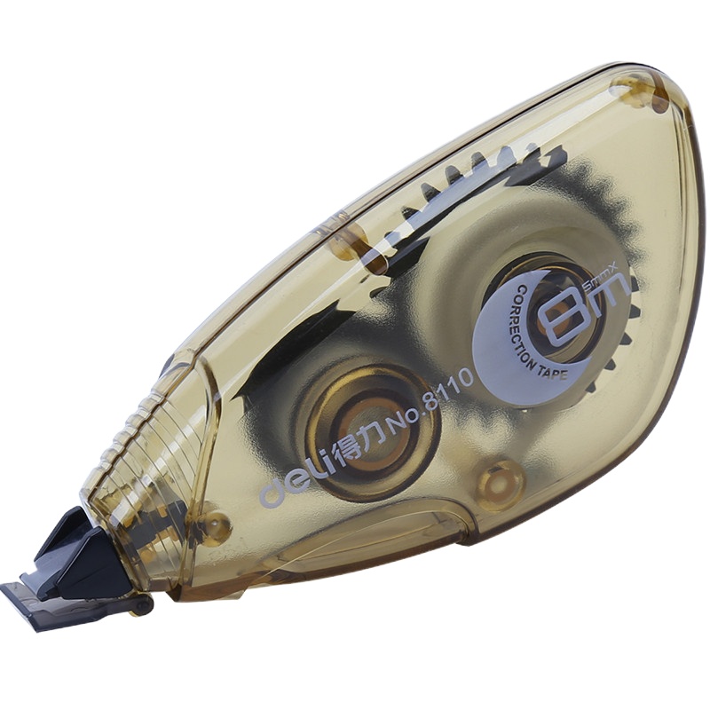 得力(deli)修正带 8110 学生修正用品 8米特长 大容量型修正贴