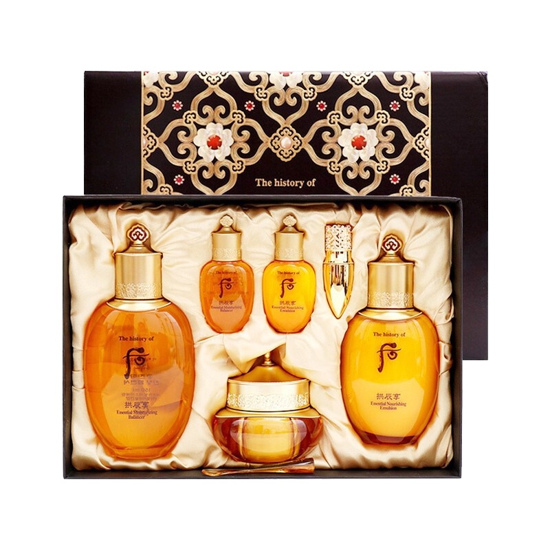 [宫廷养颜秘籍]Whoo 后 拱辰享 气韵生 水乳霜三件套(赠口红) 滋润营养护肤套装