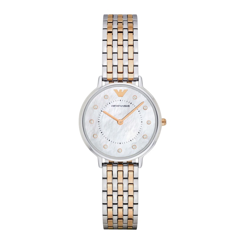 阿玛尼（Emporio Armani) 镶钻刻度时尚腕表 石英表 女腕表AR2508