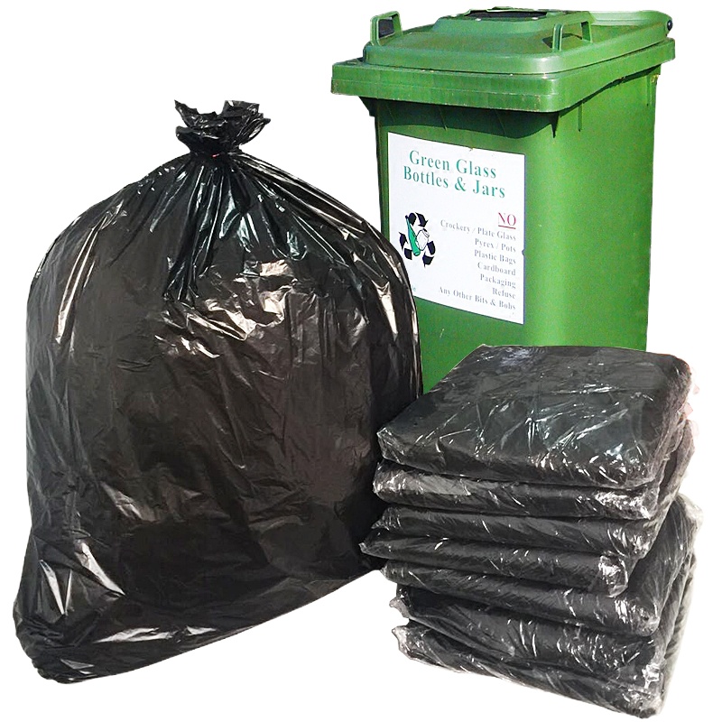 企购优品 平口塑料垃圾袋 黑色60*80 50个/包