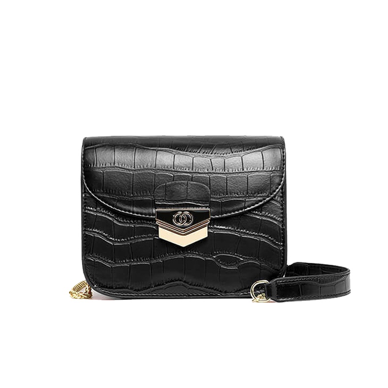 链条女包新款鳄鱼纹斜挎女包包洋气质感简约小方包