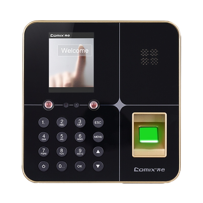 齐心(Comix)F3761人脸指纹考勤机 指纹人脸混合识别考勤机 打卡器 签到机 上班打卡机 免软件自动生成报表
