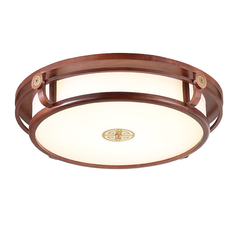 [环森]中式客厅灯实木海棠木中式灯具套餐家用吸顶灯中国风简约led灯卧室灯饰书房大灯财运亨通15m²-30m²