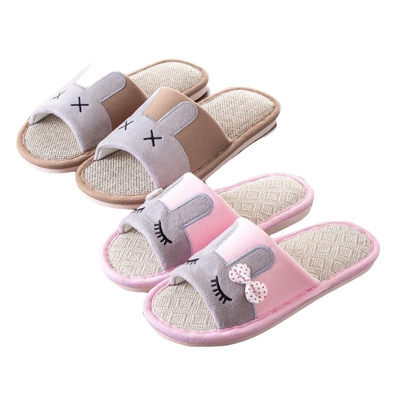 2019亚麻男女情侣凉拖鞋家居家用室内地板四季春夏秋冬季儿童棉麻拖鞋其他 威珺