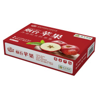 [五个农民]山东烟台苹果约2.5kg礼盒装 果径80-85 脆甜新鲜水果顺丰速运