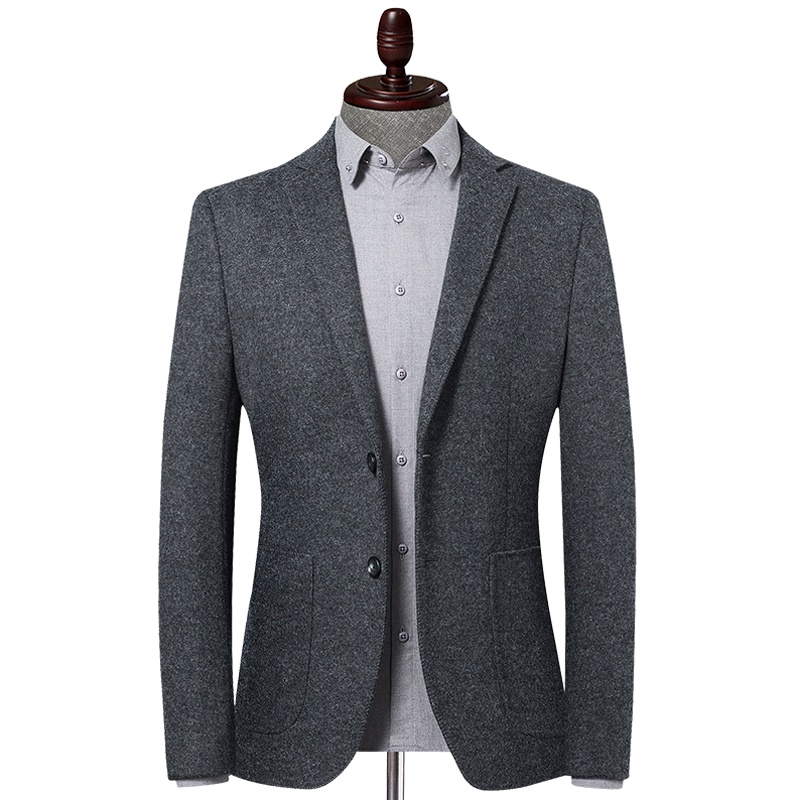 雅鹿男士西服2019秋冬时尚男士西装休闲都市商务西服