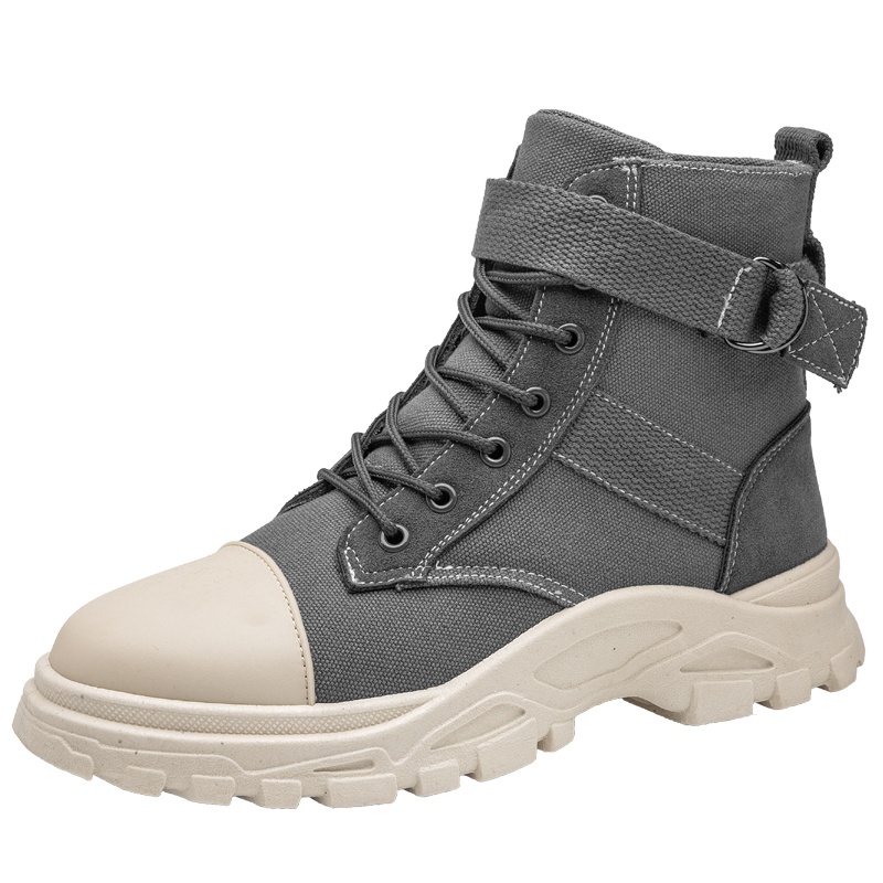 博迈伦工装靴男个性潮流男靴绒面高帮鞋保暖马丁靴NML-699